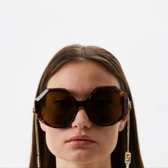 NEW VERSACE WOMEN'S SUNGLASSES VE4395 108/73 OVERSIZED HAVANA VE4395 BROWN - Picture 5 of 11